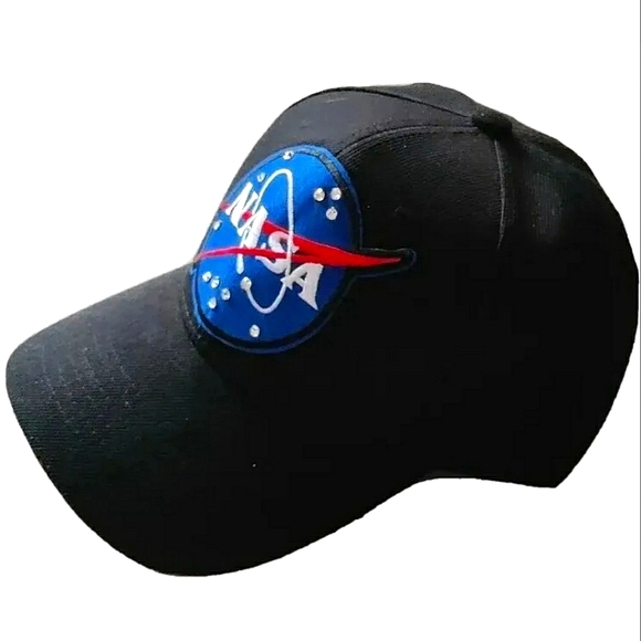 NEW *NASA* Baseball Cap w/Crystals! Black Hat. Science. Space, Galaxy, Heavens. - Picture 4 of 7